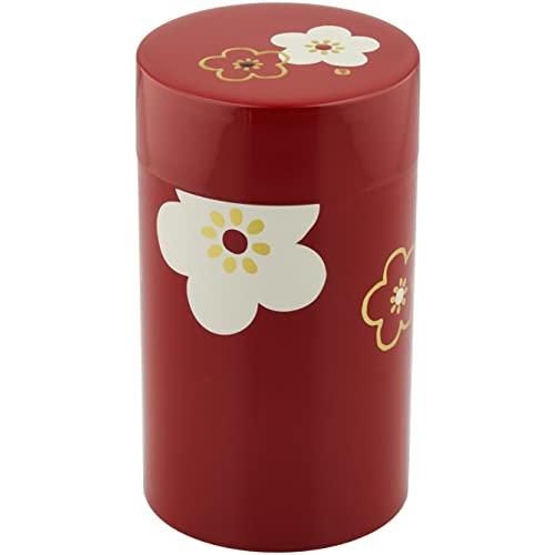 たつみや(Tatsumiya) 茶筒 大 華文様 梅 朱 大 華文様 梅 56502 | 