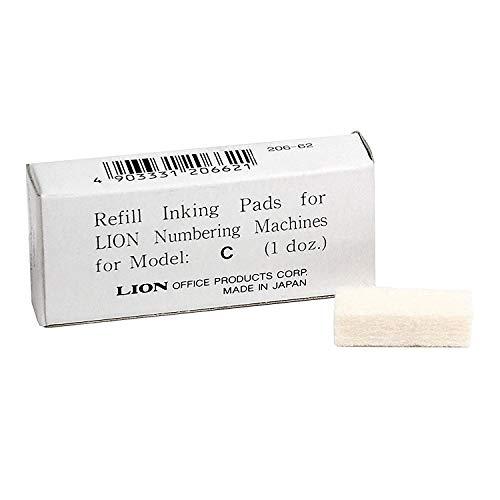 ライオン事務器 スタンプ ナンバリング C型用 インキパッド 12個入