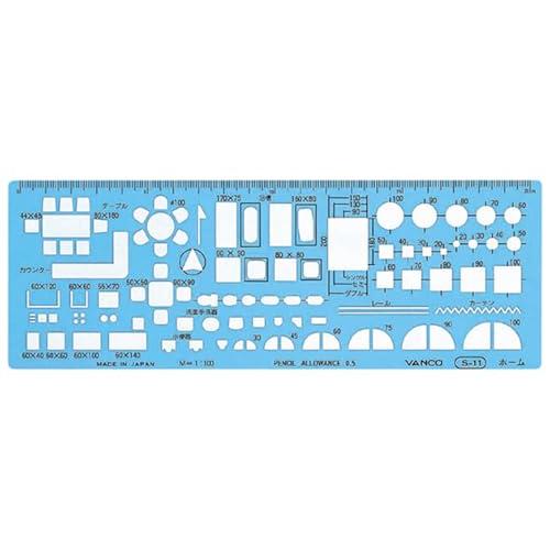 バンコ(Vanco) テンプレート 23.4Lx8Wcm アクリル S-11 | 
