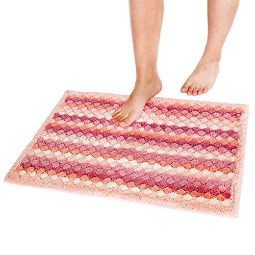 オカ バスマット 乾度良好 抗カビプラス 吸水 速乾 約45×60cm ピンク | 