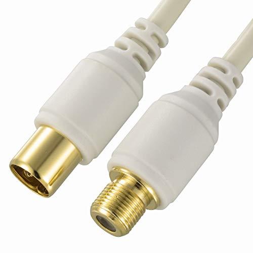 オーム(OHM) オーム電機 アンテナケーブル4K8K S2FJS2M ANT-C2S2FJS-W | 