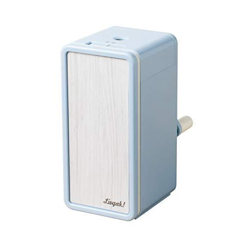 ソニック 鉛筆削り リビガク トッピン 手動鉛筆削り タテ型スリム ブルー LV-4635-B | 