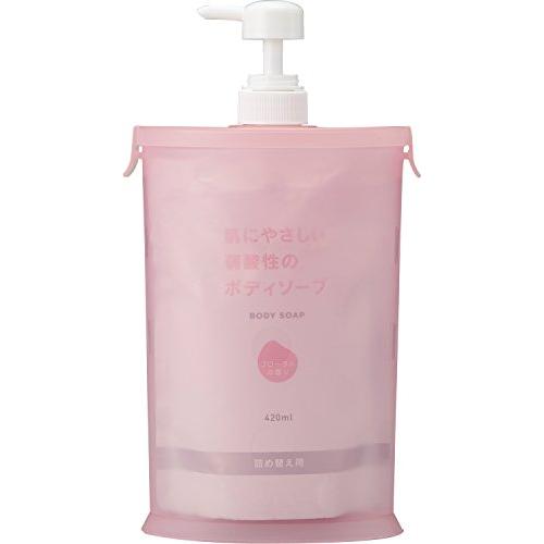 アイメディア ディスペンサー ピンク 500ml対応 シャンプ― ソープ リンス 袋ごと おしゃれ 詰め替えボトル 詰替え容器 お風呂グッズ ス | 