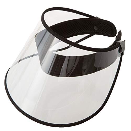 アイメディア(Aimedia) アイメディア レインバイザー レインハット 透明サンバイザー レイングッズ ツバ広 フェイスカバー フェイスガー | 