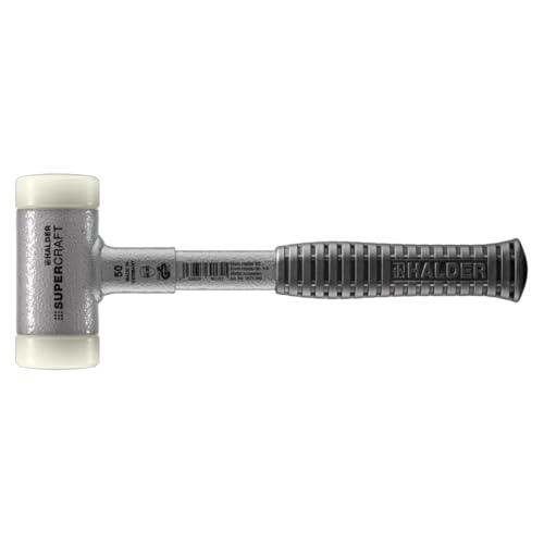 ハルダー (HALDER) ショックレス 無反動 スーパークラフト ハンマー スティール製 ハンドル ナイロン ( 白 ) 径50 3377.0 | 