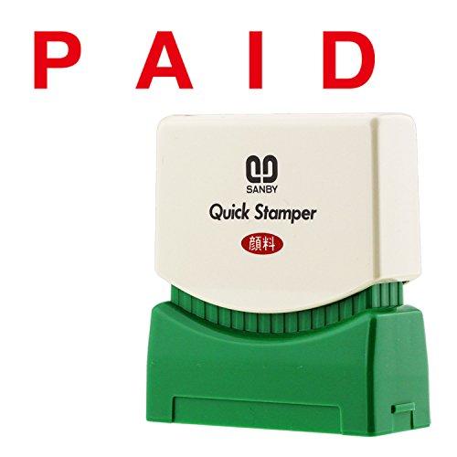 サンビー 浸透スタンプ印 クイックスタンパー Sタイプ QSE-P4 PAID 赤インク | 