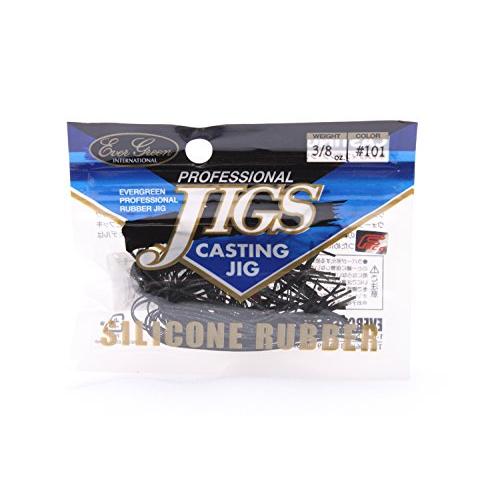 エバーグリーン(EVERGREEN) ラバージグ キャスティングジグ シリコンラバーモデル 3/8oz キクモトブラック #101 | 