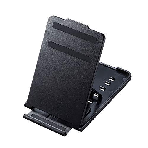 サンワサプライ(Sanwa Supply) スマートフォン・タブレットスタンド 折りたたみ可 薄型・モバイル 5段階角度調整可 ブラック PDA | 