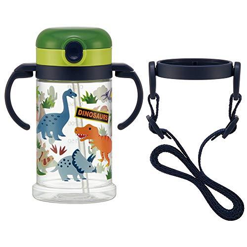 スケーター(skater) ベビー用 ストローマグ 折りたたみハンドル&ショルダー式 2WAYタイプ 370ml ディノザウルス 恐竜 対象年齢 | 