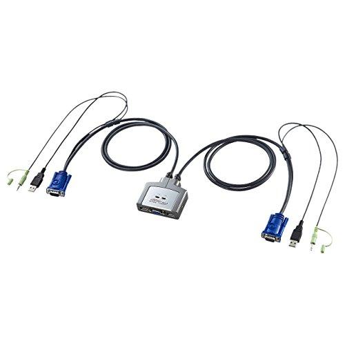 サンワサプライ パソコン自動切替器(2:1) SW-KVM2AUUN | 