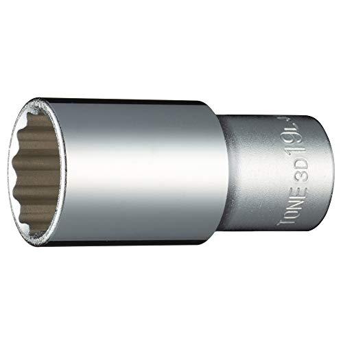 トネ(TONE) ディープソケット(12角) 3D-19L 差込角9.5mm(3/8) 二面幅19mm | 