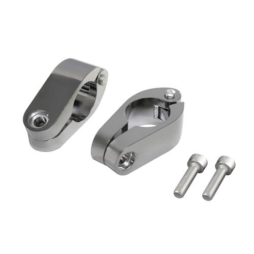 ポッシュフェイス(POSH FAITH) バイク用品 クイックリリースブレースクランプのみ 22.2mmハンドル用 2個セット メッキ 0901 | 