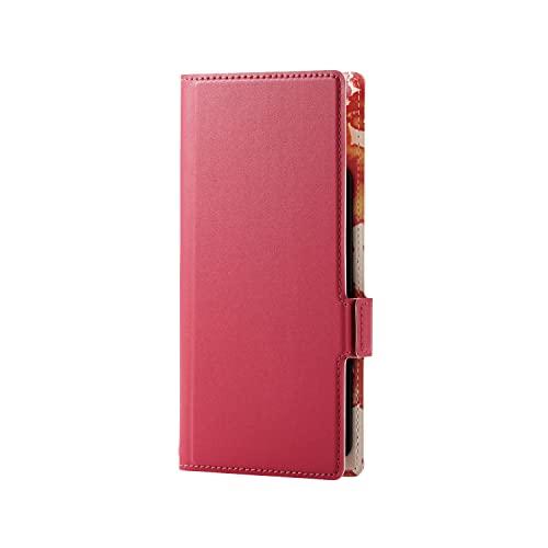 エレコム スマホケース 汎用 マルチケース Sサイズ レザー 手帳型 マグネット開閉 スライド式 スタンド機能 薄型 軽量 花柄 ストラップホー | 