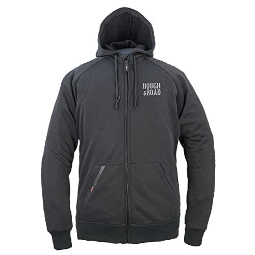 ラフアンドロード(ROUGH&ROAD) バイク用 ラフライドZIPパーカー エアスルーパッドセット ブラック サイズ：L RR1003APBK | 