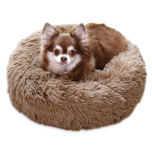 アイメディア ペットベッド 犬ベッド 猫ベッド 洗濯可能 猫用 小型犬用 直径50cm 暖かい 滑り止め付 ふわふわベッド シャギー 可愛い オ | 