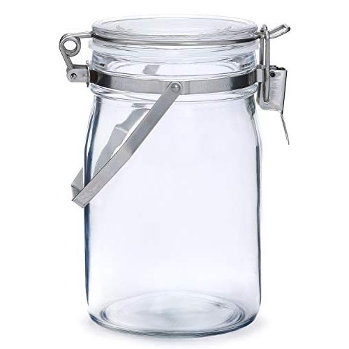 星硝(Seisho)セラーメイト 取手付 密封瓶 保存容器 梅酒 びん 果実酒 づくり 1L ガラス 日本製 220285 | 