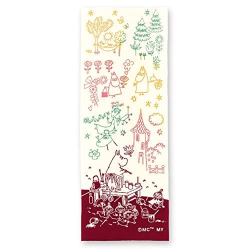 ミヤモトタオル(Miyamoto-towel) ムーミン 注染手ぬぐい ムーミンママ&落書き 約33×90cm 日本製 51015 | 