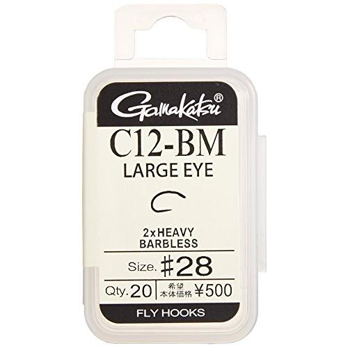 がまかつ(Gamakatsu) フライフック C12-BM LARGE EYE 28号 20本 NSブラック 67215 | 