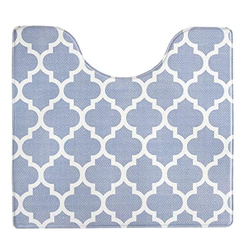 オカ(OKA) ササっと拭けるマット トイレマット 約55cm×60cm グレー(モロッカン) (拭ける PVC 塩化ビニル) | 