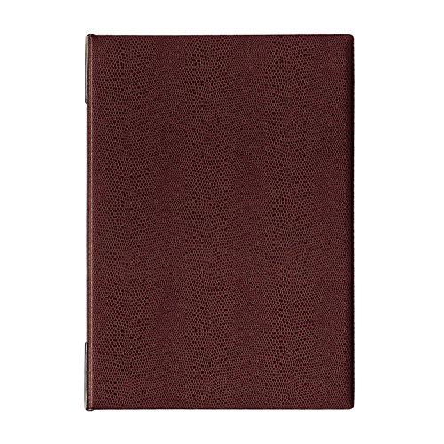 オープン工業 メニューファイル メニュー表 メニューブック A4 4ページ レザー調 茶 MN-150-BR | 