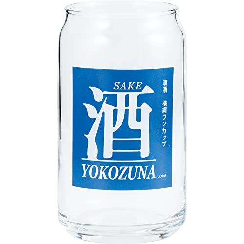 サンアート おもしろ食器 缶型 ガラス グラス 約360ml 横綱 ワンカップ 酒 日本製 SAN3882-5 | 