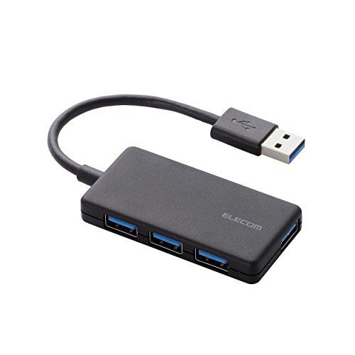 エレコム USB3.0 ハブ 4ポート バスパワー コンパクト ブラック U3H-A416BBK | 