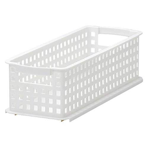 ライクイット (like-it) 収納ボックス 組み合わせて使える バスケット スリムS ホワイト 日本製 MOS-22 奥行き約46.5cm | 