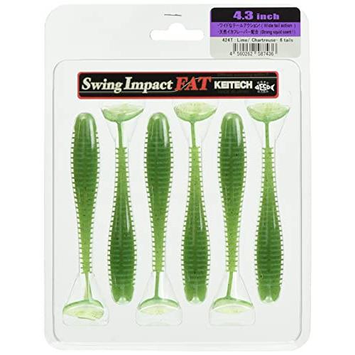 ケイテック(Keitech) スイングインパクト ファット 3.8インチ #424 ライムシャート | 