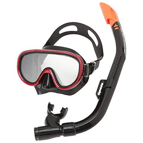 リーフツアラー(REEF TOURER) シュノーケリング シュノーケル マスク スノーケル 大人用 2点セット シリコーン製 ブラックメタリッ | 