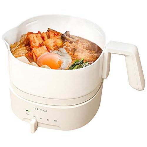 シロカ おりょうりケトル ちょいなべ リニューアルモデル/丸洗い可/温度調整機能/容量1L/電気ケトル SK-M153 アイボリー | 