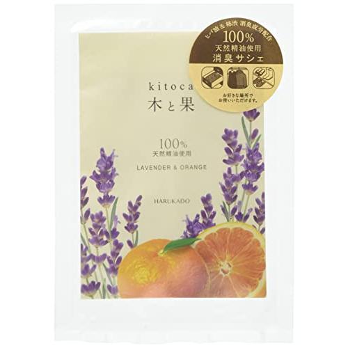晴香堂(HARUKADO) 木と果 消臭サシェ ラベンダー&オレンジ サシェ 消臭 芳香 商品サイズ:140×200×13(mm) | 