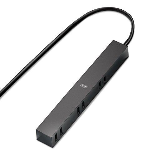 エレコム 電源タップ 見せるインテリア roo't(ルオット) 6個口 1.5m ブラック AVT-D3-2615BK | 