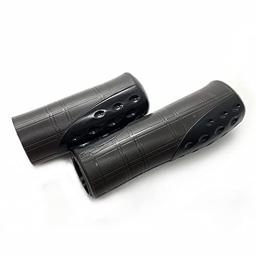 サギサカ(SAGISAKA) 自転車用 グリップ ハーフディンプルグリップ ロング/ショート セット ダークブラウン/ブラック 21497 | 