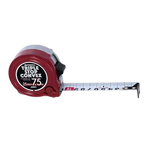 高儀(Takagi) トリプルストップコンベックス 25mm×7.5m 測定作業に 3か所でストップ可能 | 
