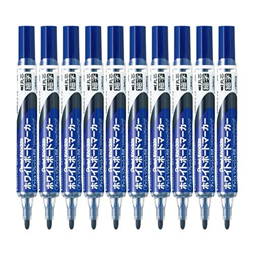 ぺんてる ホワイトボードマーカー ノックル EMWLS-C 10本セット 青 | 