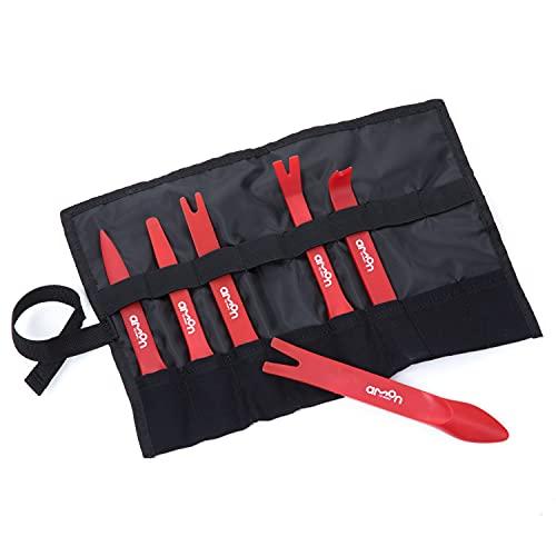 エーモン(amon) 内張りはがし セット 内張りはがし6種 専用ロールバッグ 高強度グラスファイバー クリップクランプツール remover | 