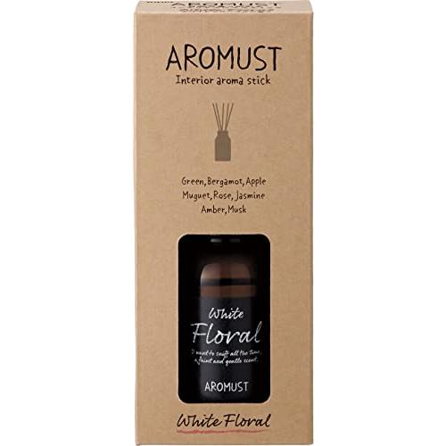 晴香堂 芳香剤 ディフューザー スティック ホワイトフローラル 部屋用 ルームフレグランス リビング 寝室 玄関 アロマスト 4251 | 