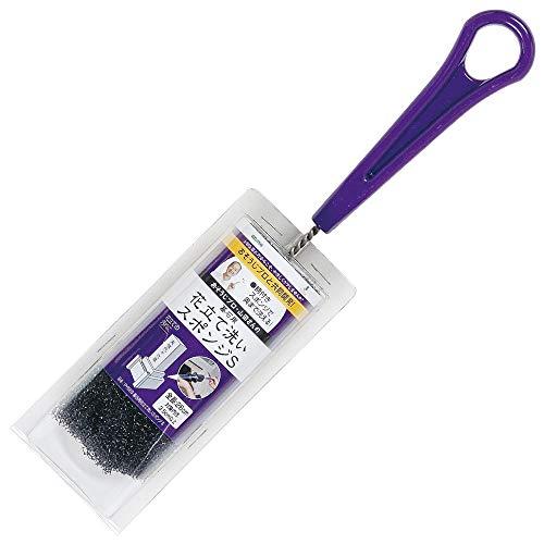 アズマ 墓石掃除用スポンジ 墓石用花立て洗いスポンジS 幅4cm 全長26cm パープル 柄付スポンジで花立ての奥まで洗える PY663 | 