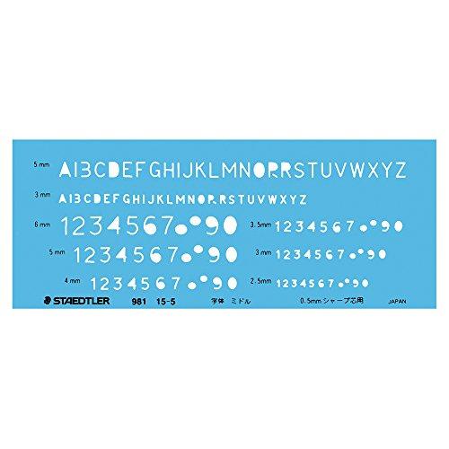 ステッドラー(STAEDTLER) テンプレート 英数字定規 0.5mm シャープペンシル用 1枚 981 15-5 | 