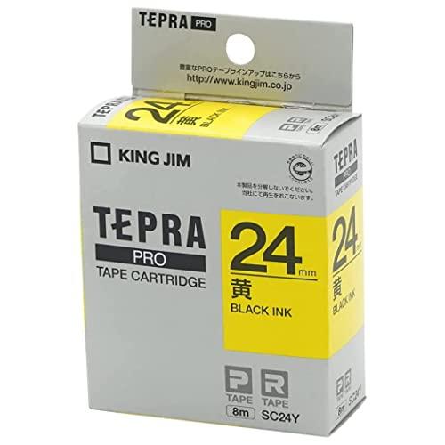 キングジム テープカートリッジ テプラPRO 24mm SC24Y 黄/黒文字 | 