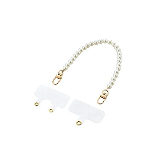 エレコム スマホ ハンドストラップ パール ストラップシート付属 (1口タイプ×1枚、2口タイプ×1枚) 落下防止 パール P-STHPAL | 