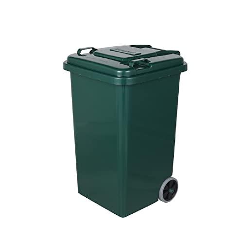 ダルトン(Dulton) プラスチック トラッシュカン 65L グリーン ゴミ箱のマスターピース ふた付き 大型 屋外 水抜き穴有り 高さ680 | 