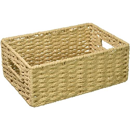 ちどり産業(Tidorisangyou) バスケット ベージュ W18×D26×H10cm | 