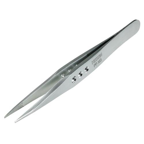 ホーザン(HOZAN) ピンセット 厚肉仕上げ 板厚2.8mm 全長125mm 開き幅8mm 先端幅1.2mm 直型 PP-103 | 