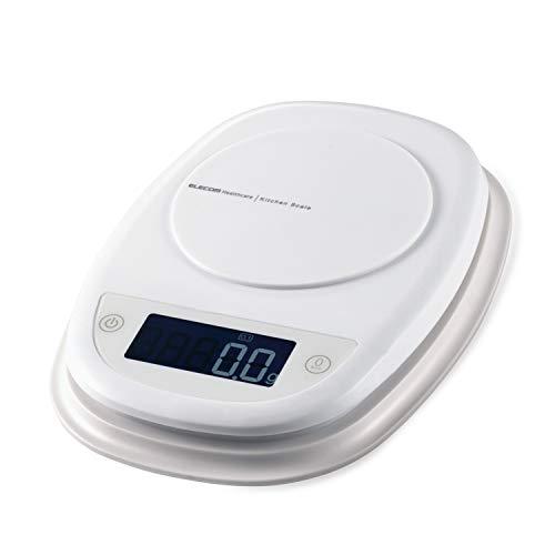 エレコム キッチンスケール 最大2kg 最小0.1g表示 ホワイト HCS-KS01WH | 