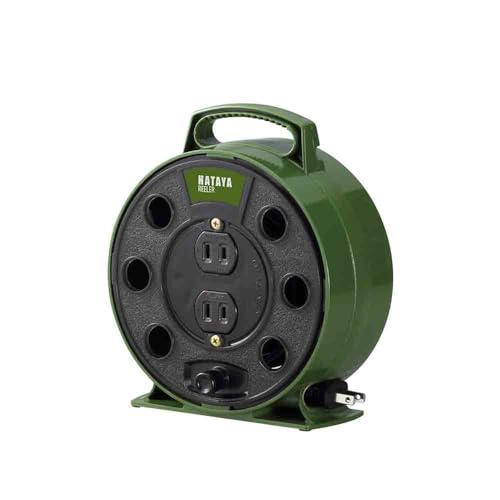 ハタヤ(HATAYA) コードリール 小型 屋内用 ホームリール 100V型 手動巻 5m 太さ1.25? コンセント2個 温度センサー内蔵 ( | 