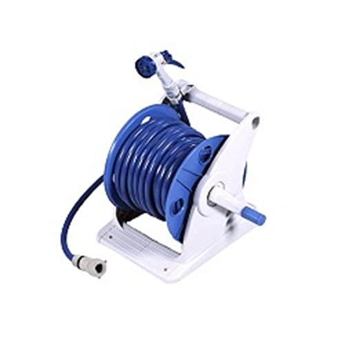 グリーンライフ ホース ホースリール 30m 足踏みステップ付で巻き取りやすい ジェニアス GR30GNF | 