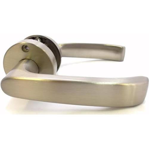 川口技研(Kawaguchigiken) Jレバー 空錠 丸座 住宅室内用レバーハンドル バックセット50mm JL-24-1M-N ニッケル | 