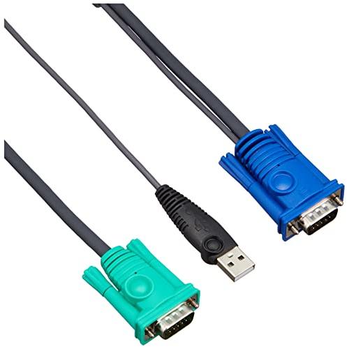 サンワサプライ パソコン自動切替器用ケーブル(1.8m) SW-KLU180N ブラック | 