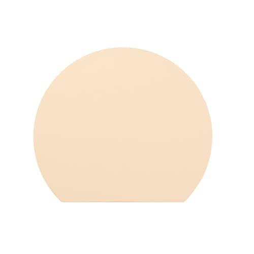 アイメディア(Aimedia) まな板 食洗機対応 丸いまな板 耐熱エラストマー 約30×26cm ベージュ 小 1009853 | 